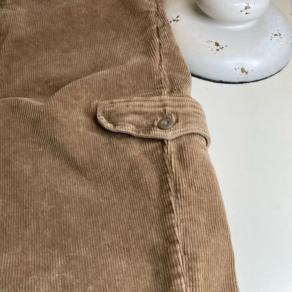 FIVE FOUR Los Angeles 34 High Waisted Gold Western Unisex Corduroy Cargo Jeans - Picture 9 of 13